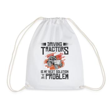 Résolution de problèmes Tracteur Agriculture - Sac de sport léger - blanc - Devant