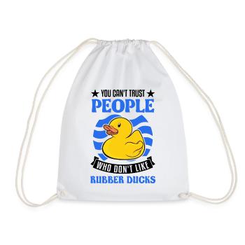 Canard en caoutchouc Cadeau Canard Grinçant Canard Bain Canard - Sac de sport léger - blanc - Devant