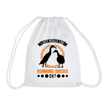 J’aime beaucoup Running Ducks, ok Laufente - Sac de sport léger - blanc - Devant