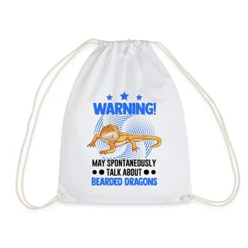 Avertissement Dragon Barbu Cadeau Dragon Barbu - Sac de sport léger - blanc - Devant