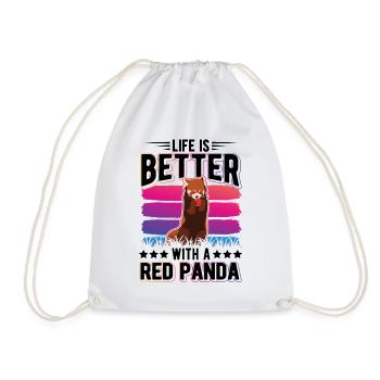 La vie est meilleure avec un panda roux roter panda - Sac de sport léger - blanc - Devant