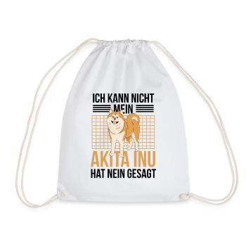 Mein Akita Inu hat Nein gesagt Akita Inu - Turnbeutel - Weiß - Vorne