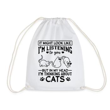 Propriétaire de chat Amoureux des chats Chats mignons I - Sac de sport léger - blanc - Devant