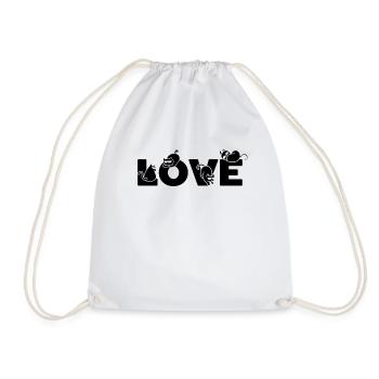 Amoureux des chats Amour des chats Propriétaire de chats Niedlic - Sac de sport léger - blanc - Devant
