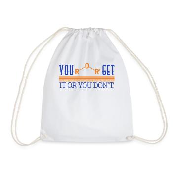 Chemical Element Shirt, You Ether Get It Or You - Drawstring Bag - white - Front