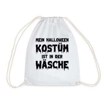 Mein Halloween Kostüm ist in der Wäsche Hallowee - Turnbeutel - Weiß - Vorne
