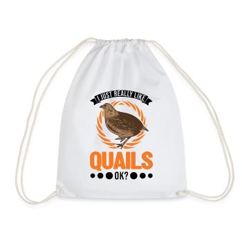 J’aime vraiment Les Cailles Cailles Caille - Sac de sport léger - blanc - Devant