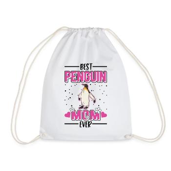 Best Penguin Mom Ever Pinguin Mama - Drawstring Bag - white - Front