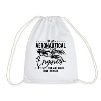 I'm An Aeronautical Engineer Aerospace Rocket - Turnbeutel - Weiß - Vorne