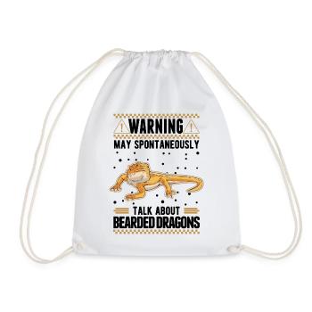 Avertissement Dragon Barbu Cadeau Dragon Barbu - Sac de sport léger - blanc - Devant