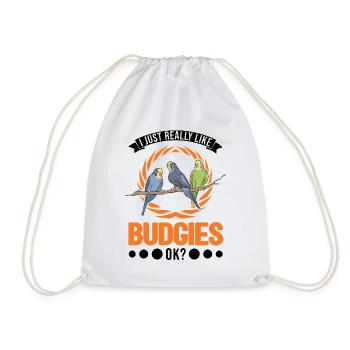 J’aime beaucoup les perruches perruches perruches perruches - Sac de sport léger - blanc - Devant