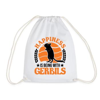 Gerbil Glück Racing Rat Germaaus - Drawstring Bag - white - Front