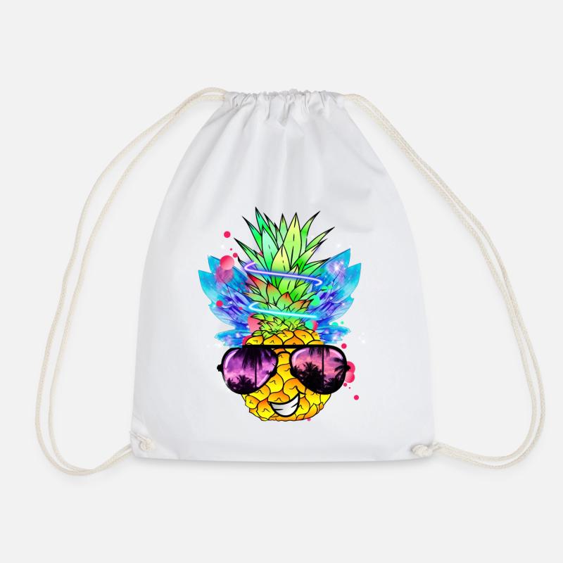 Ananas Kunst - Turnbeutel - Weiß