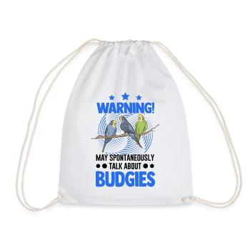 Peut parler spontanément de la perruche de Budgie - Sac de sport léger - blanc - Devant