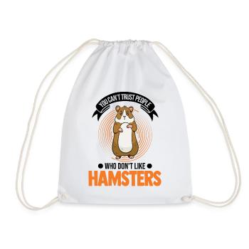 Hamster Cadeau Hamster Doré Hamster - Sac de sport léger - blanc - Devant