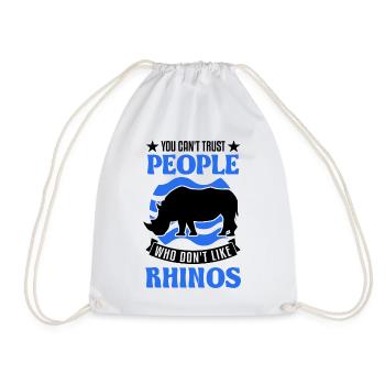 Rhinocéros Cadeau Rhinocéros - Sac de sport léger - blanc - Devant