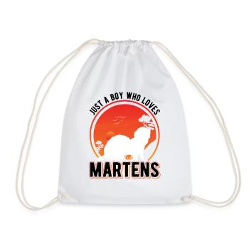 Marten Young Mink Badger Tree Marten - Drawstring Bag - white - Front