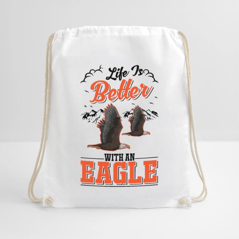 Life is better with an Eagle Golden Eagle Eagle Drawstring Bag