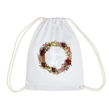 August Birthday Girl Gladious Flower Leo Born In A - Drawstring Bag - white - Front