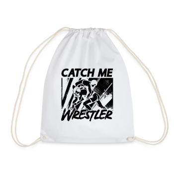Catch Me Wrestler Catch Wrestling Fight Grappling - Drawstring Bag - white - Front