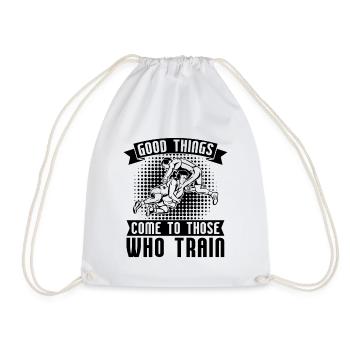 Good Things Come Catch Wrestling Wrestler Fight - Turnbeutel - Weiß - Vorne