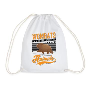 Les wombats sont mes animaux spirituels - Sac de sport léger - blanc - Devant