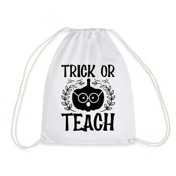 Halloween Pumpkin Trick Or Teach School Teacher - Turnbeutel - Weiß - Vorne