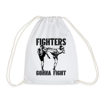 Muay Thai Fighters Gonna Fight Thai Boxing Fighter - Drawstring Bag - white - Front