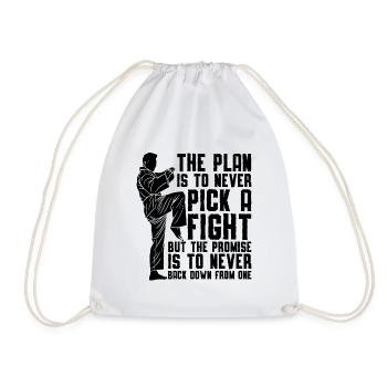 Le plan est Taekwondo Fighter Fight Sport Fighters - Sac de sport léger - blanc - Devant