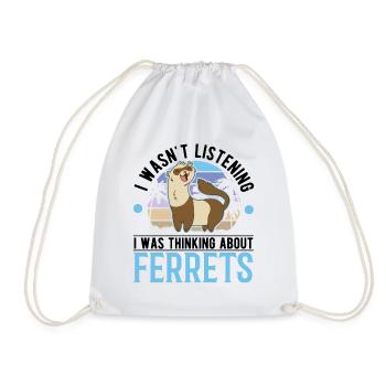 Ferret Lover Ferret Cadeau - Sac de sport léger - blanc - Devant