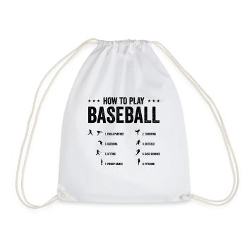 Comment jouer au baseball étape par étape - Sac de sport léger - blanc - Devant