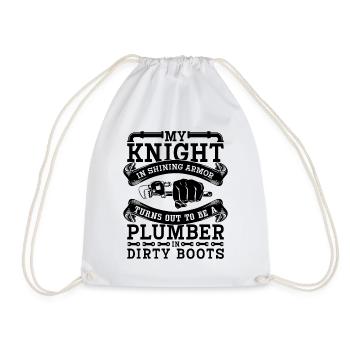 My Knight In Shining Armor Plumber Plumbing Pipe - Turnbeutel - Weiß - Vorne
