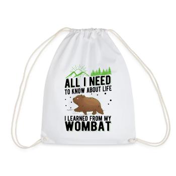 Australischer Wombat - Turnbeutel - Weiß - Vorne