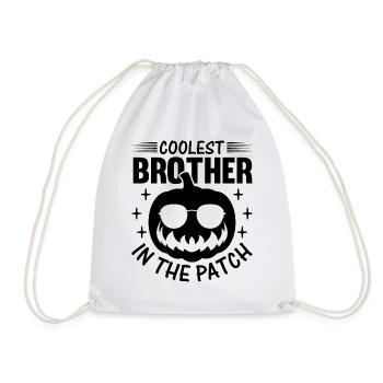 Halloween Brother - Coolest Brother in the Patch - Drawstring Bag - white - Front
