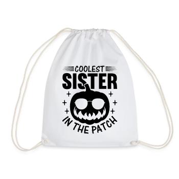 Halloween Coolest Sister dans le Patch I Sister Pum - Sac de sport léger - blanc - Devant
