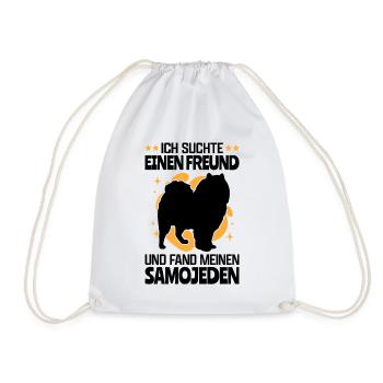 Ich fand meinen Samojede Schlittenhund - Turnbeutel - Weiß - Vorne