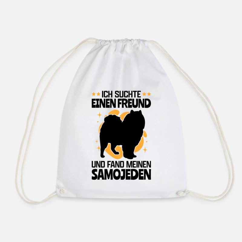 Ich fand meinen Samojede Schlittenhund - Turnbeutel - Weiß