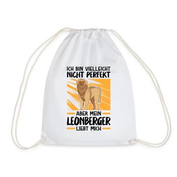 Mein Leonberger liebt mich deutscher Wachhund - Turnbeutel - Weiß - Vorne