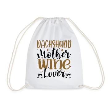 Wine Lover DACHSHUND Mother - Turnbeutel - Weiß - Vorne