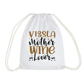 Wine Lover VIZSLA Mother - Drawstring Bag - white - Front