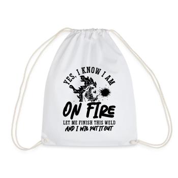 Je suis en feu Laissez-moi finir le soudage de soudeur de soudure - Sac de sport léger - blanc - Devant
