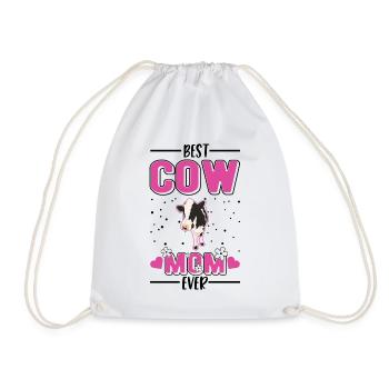 Meilleure maman de vache jamais vache maman agriculteur - Sac de sport léger - blanc - Devant