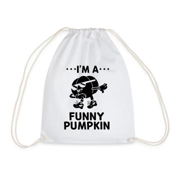 Citrouille d’Halloween - Je suis une drôle de citrouille Dabbing Pu - Sac de sport léger - blanc - Devant