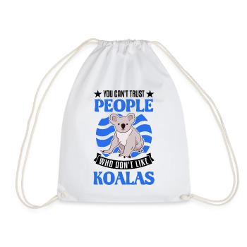 Koala Gift Koala Bear - Drawstring Bag - white - Front