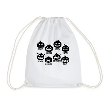 Funny Halloween Pumpkin Party I Funny Halloween Pu - Drawstring Bag - white - Front