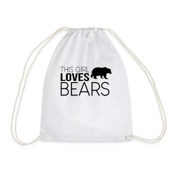 Cette fille aime les ours - Sac de sport léger - blanc - Devant