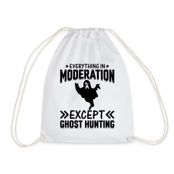 Halloween - Tout avec modération sauf le fantôme - Sac de sport léger - blanc - Devant