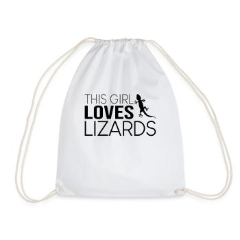 Cette fille aime les lézards - Sac de sport léger - blanc - Devant