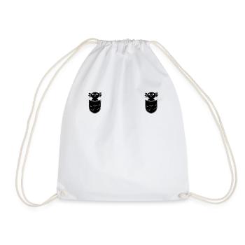 Axolotl Chest Pocket Funny Axolotl Cute Axolotl - Turnbeutel - Weiß - Vorne