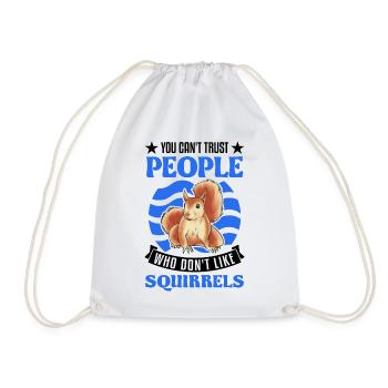 Cadeau Écureuil Gris Écureuil - Sac de sport léger - blanc - Devant